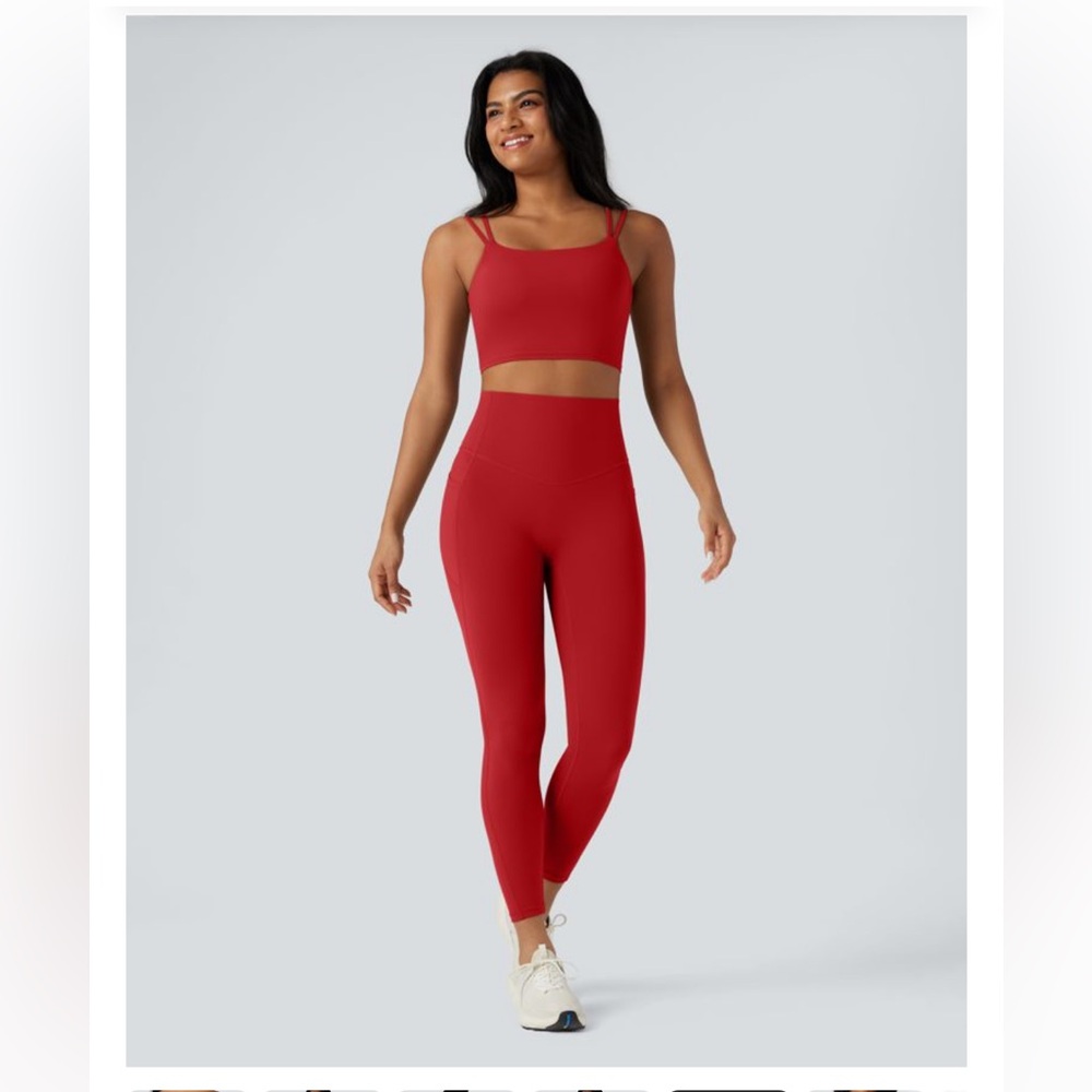 HALARA Ultra Sculpt High Waisted Leggings & Twist Backless Top Set Size XS EUC
